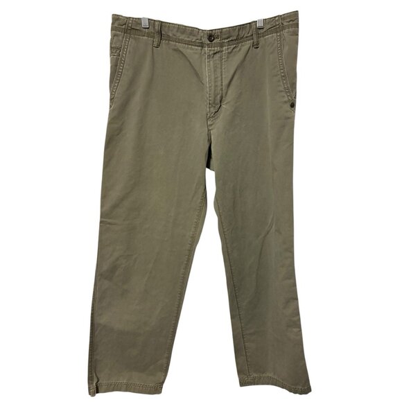 Timberland Olive Green Thick Pants 38 x 32 Chino Khaki Outdoor Pants - Picture 1 of 4